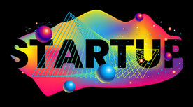 炫彩商业综合体海报几何图形