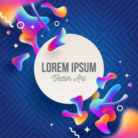 炫彩商业综合体海报几何图形