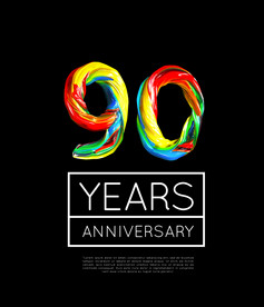 创意周年庆90周年字体设计