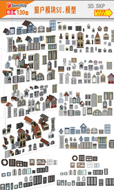 3D欧式窗户模型