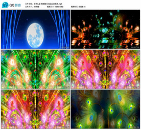 吉祥孔雀 舞蹈舞台背景视频成品