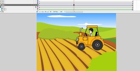农用机在农田里忙活的动画5秒