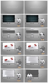 卡通商务办公培训讲座视频