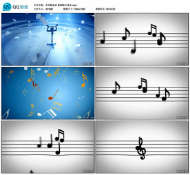 音符跳起来 舞蹈LED背景视频