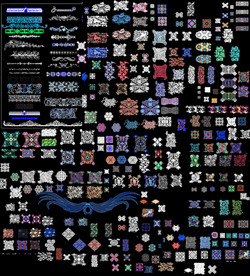 CAD色彩花纹图案