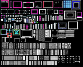 中式吊顶花格CAD图集
