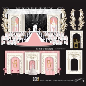 欧式象白主题婚礼 粉色婚礼