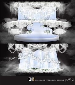 浅蓝色婚礼设计