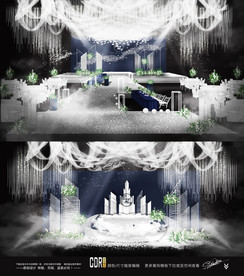 高级蓝色婚礼设计 藏蓝色婚礼设