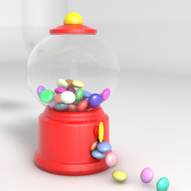 C4D模型 彩虹糖罐子