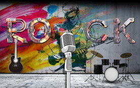 摇滚酒吧背景墙