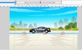 公路上的跑车道路上的汽车行驶