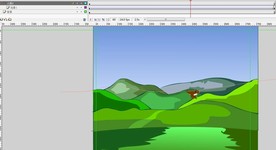 鸟在山野飞行飞翔飞过的动画4秒