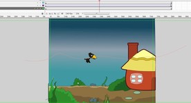 乌鸦飞过的动画4秒