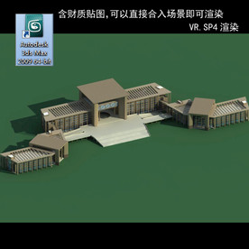 写字楼 现代办公楼 建筑模型图