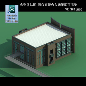 写字楼 现代办公楼 建筑模型图