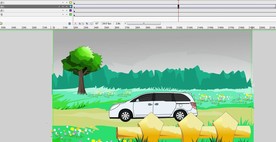 汽车经过野外动画6秒