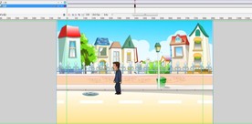 一个西装衬衫男人在马路上走10