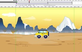 越野车在山区行进动画7秒