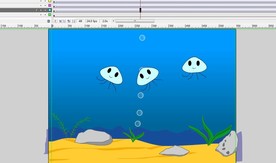 水母在水里游动的动画6秒