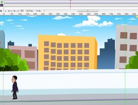 男子走下斜坡14秒动画