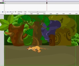 森林里奔跑的黄鼠狼5秒动画