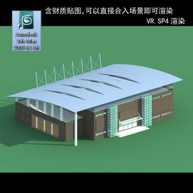 写字楼 现代办公楼 建筑模型图