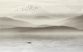 山水壁画 新中式山水画