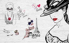 时尚美女背景墙