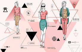 美女时尚品牌背景墙