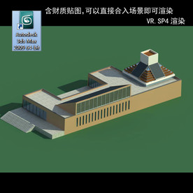 写字楼 现代办公楼 建筑模型图