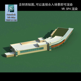 写字楼 现代办公楼 建筑模型图