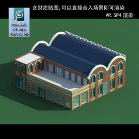 写字楼 现代办公楼 建筑模型图