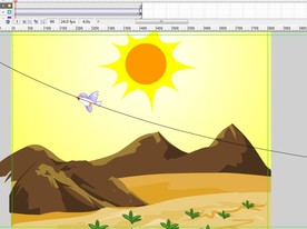 小鸟飞过贫瘠的土地6秒