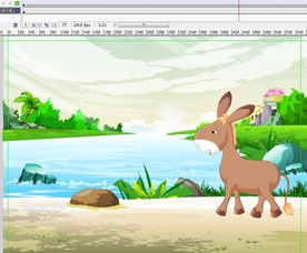 驴子在河边走过动画11秒