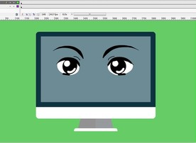 一个电器显示屏眨眼动作6秒