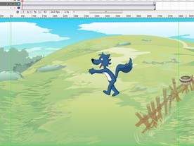 坏蛋狼从山坡上冲下来抓人6秒