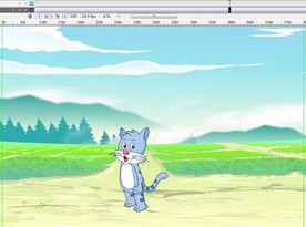 猫先生在外面走路经过野外10秒