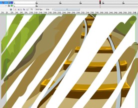 铁路木质铁道擦拭动画5秒