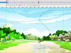 S型引导线飞翔蝴蝶动画6秒
