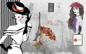 时尚美女背景墙