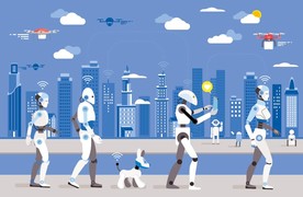 智能科技机器人时代未来城市