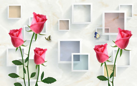 玫瑰花背景墙