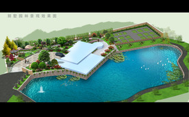 私家别墅景观鸟瞰图