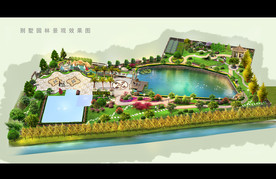 私家别墅景观鸟瞰图