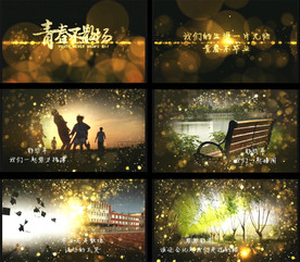 唯美粒子毕业季相册ae视频模板