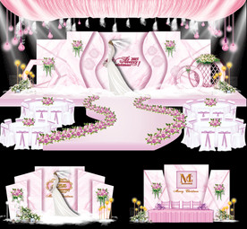 粉色大理石主题婚礼