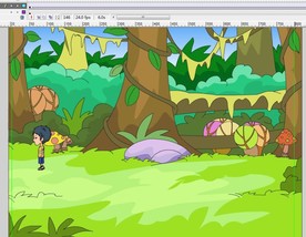 大树林中迷路的小男孩6秒动画