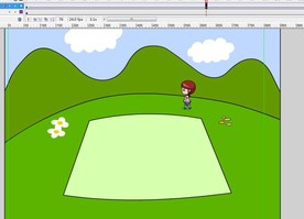 小女孩去郊外游玩6秒