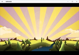 卡通郊外天空山川背景